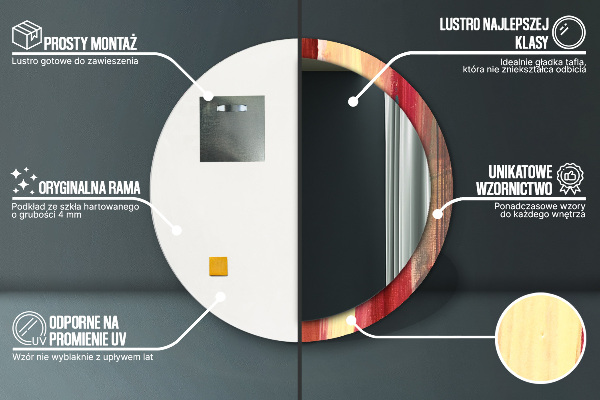 Ogledalo z okrasnim okvirjem Abstraktna slika