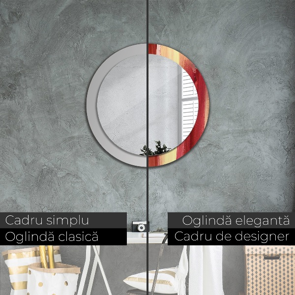 Ogledalo z okrasnim okvirjem Abstraktna slika