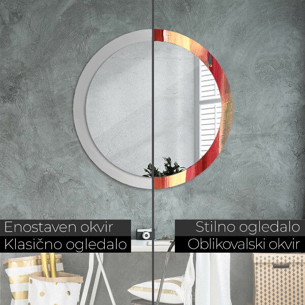 Ogledalo z okrasnim okvirjem Abstraktna slika