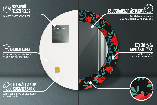 Okrasno ogledalo Seme rdečega maka