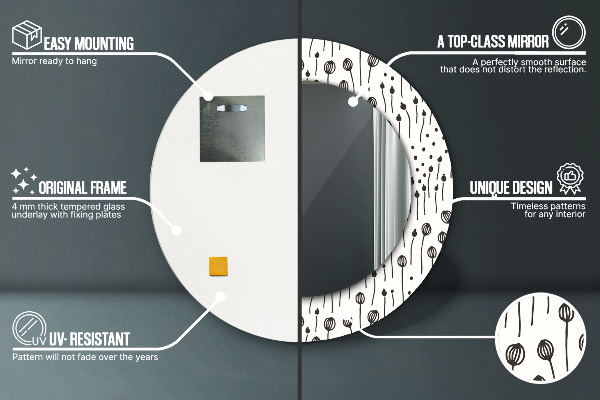 Okrasno ogledalo Cvetna risba