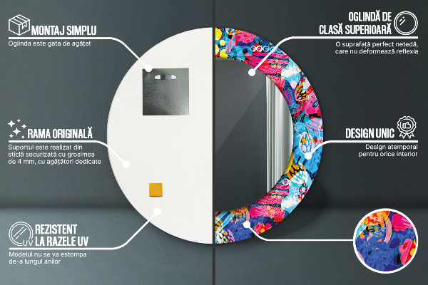 Tiskano ogledalo Barvita pisava