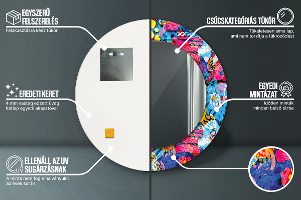 Tiskano ogledalo Barvita pisava