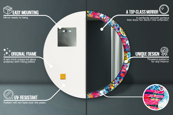 Tiskano ogledalo Barvita pisava