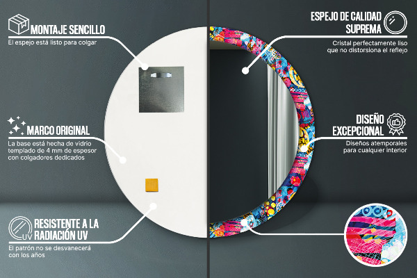 Tiskano ogledalo Barvita pisava