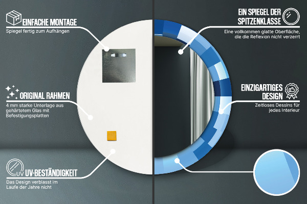Okrasno ogledalo Modri ​​povzetek