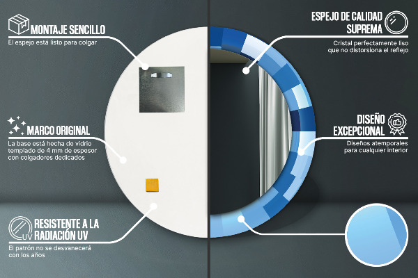 Okrasno ogledalo Modri ​​povzetek