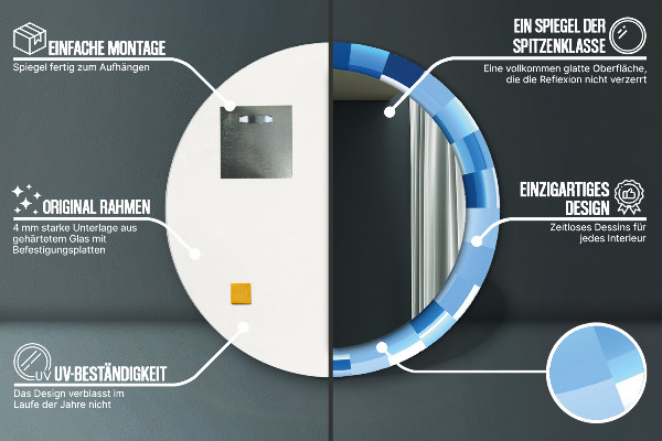 Okrasno ogledalo Modri ​​povzetek