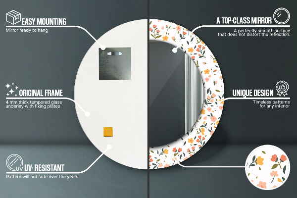 Okrasno ogledalo Majhne sladke cvetje