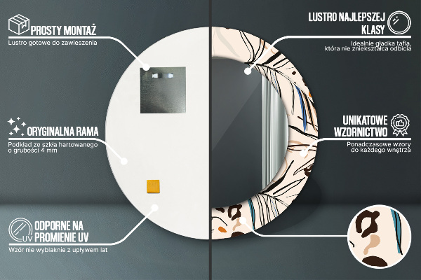 Dekorativno ogledalo Rože z vzorcem džungle