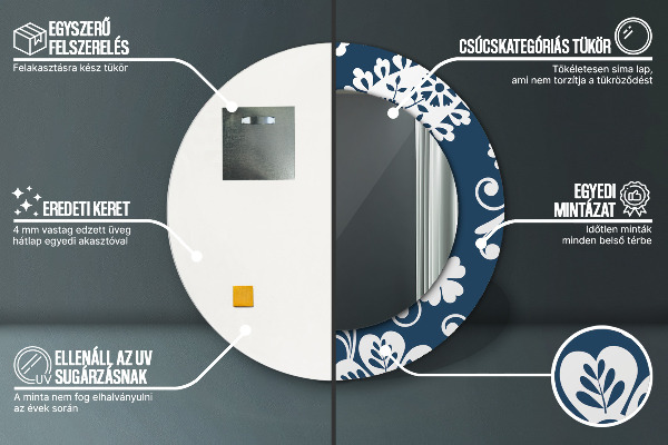 Dekorativno ogledalo Paisley kompozicija