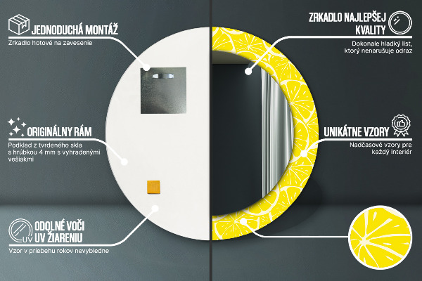 Dekorativno ogledalo Limonin vzorec