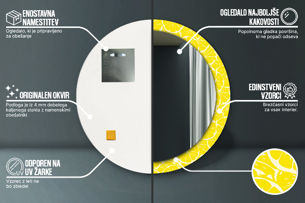 Dekorativno ogledalo Limonin vzorec
