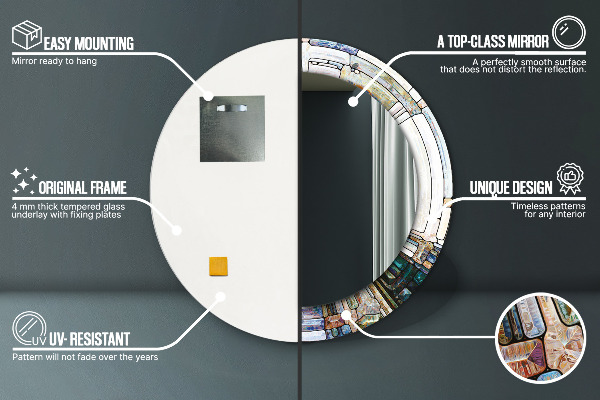 Okrasno ogledalo Izvlečno vitražno steklo