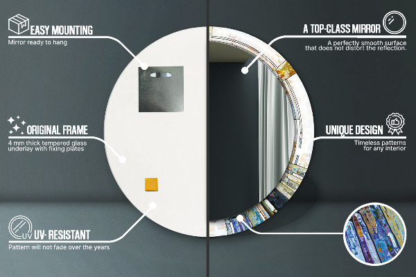 Okrasno ogledalo Izvlečno vitražno steklo