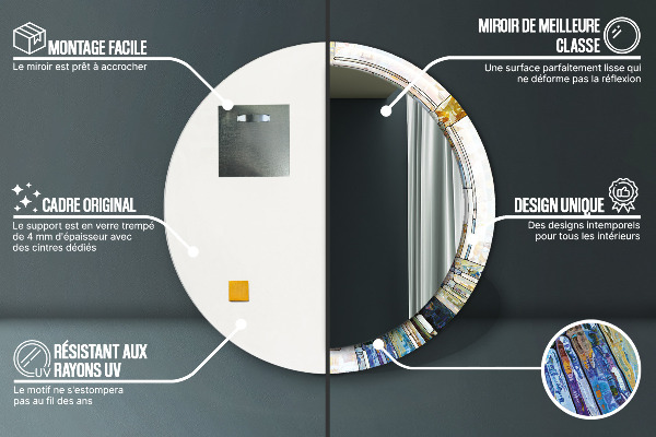 Okrasno ogledalo Izvlečno vitražno steklo