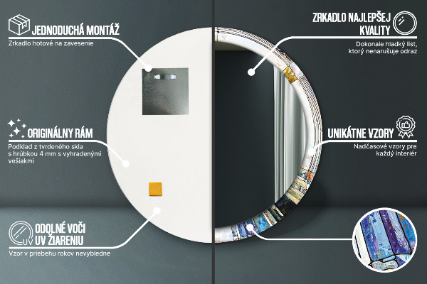 Okrasno ogledalo Izvlečno vitražno steklo