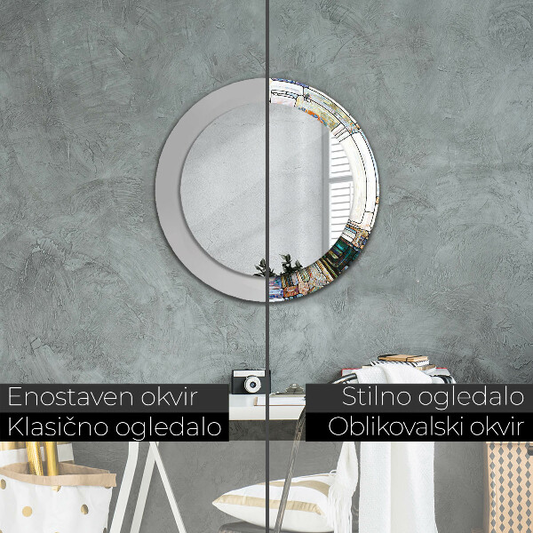 Okrasno ogledalo Izvlečno vitražno steklo