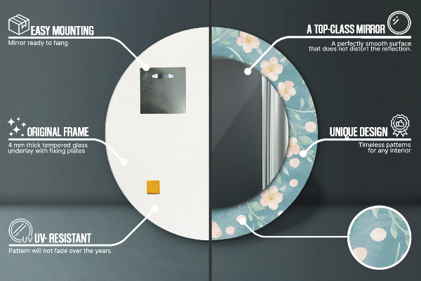 Okrasno ogledalo Cvetni vzorec