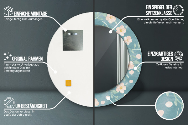 Okrasno ogledalo Cvetni vzorec