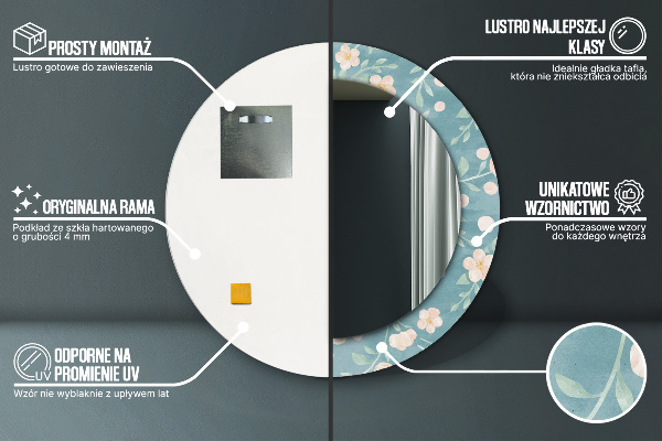 Okrasno ogledalo Cvetni vzorec