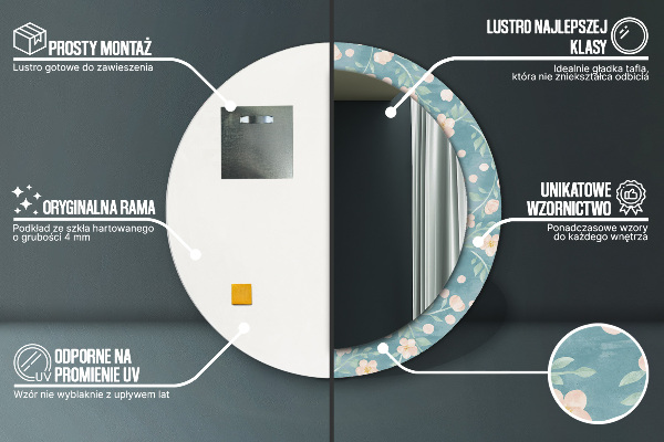 Okrasno ogledalo Cvetni vzorec