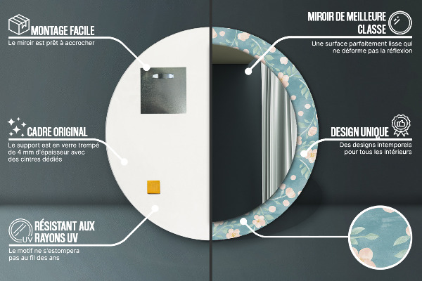 Okrasno ogledalo Cvetni vzorec