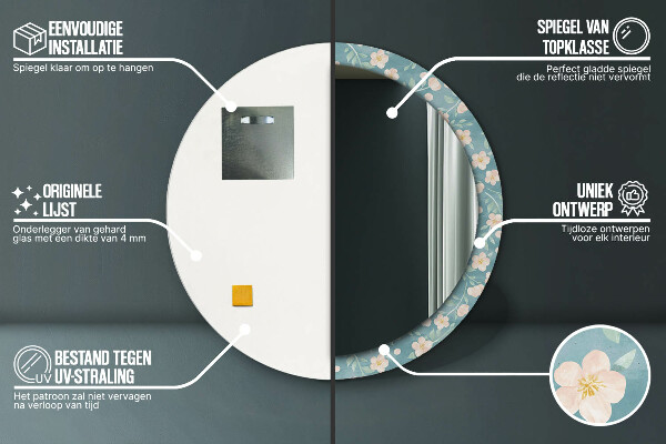 Okrasno ogledalo Cvetni vzorec