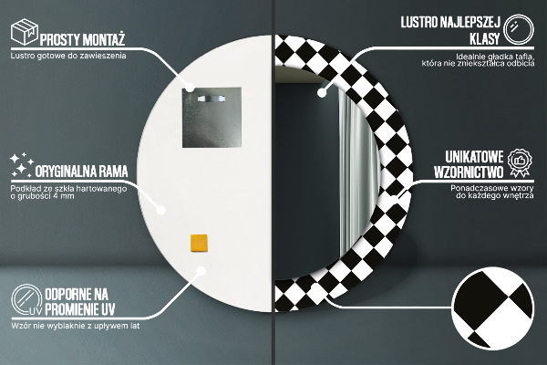 Ogledalo z okrasnim okvirjem Pisalna šah