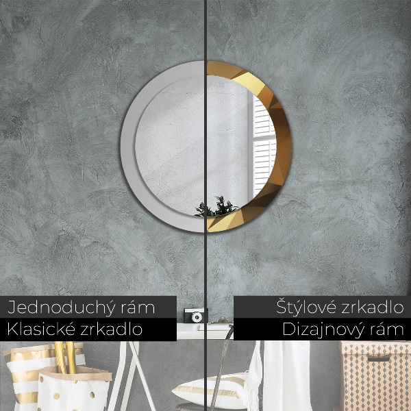 Tiskano ogledalo Zlata abstrakcija