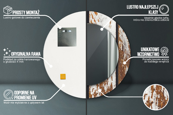 Dekorativno ogledalo Vintage temni les