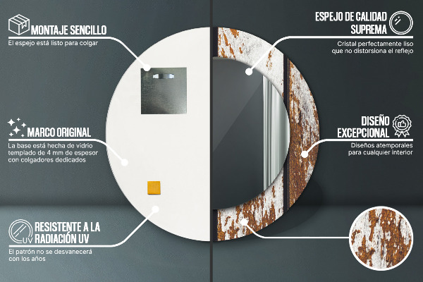 Dekorativno ogledalo Vintage temni les