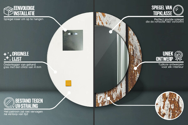 Dekorativno ogledalo Vintage temni les