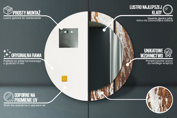 Dekorativno ogledalo Vintage temni les