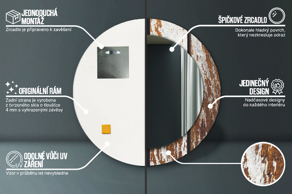 Dekorativno ogledalo Vintage temni les