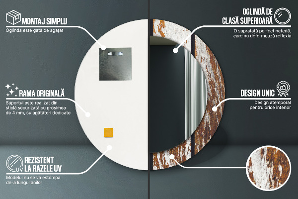 Dekorativno ogledalo Vintage temni les