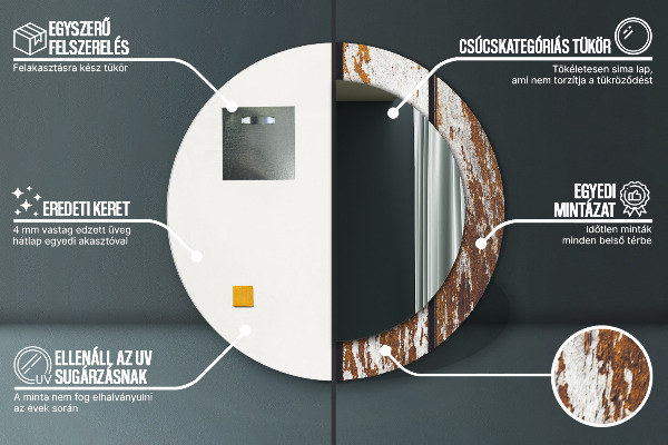 Dekorativno ogledalo Vintage temni les