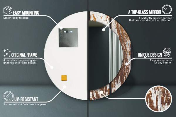 Dekorativno ogledalo Vintage temni les