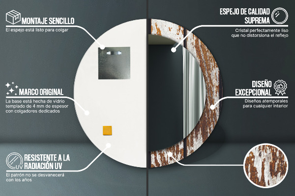 Dekorativno ogledalo Vintage temni les