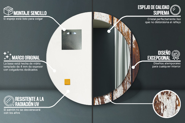 Dekorativno ogledalo Vintage temni les