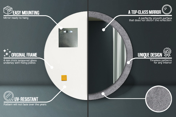 Dekorativno ogledalo Betonska tekstura