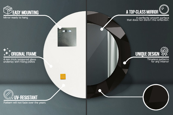 Tiskano ogledalo Abstraktna črna