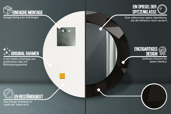 Tiskano ogledalo Abstraktna črna