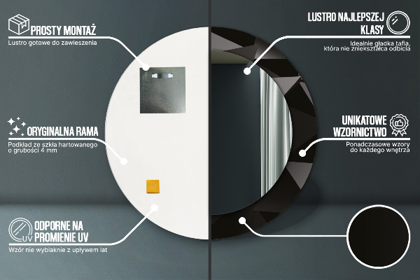 Tiskano ogledalo Abstraktna črna