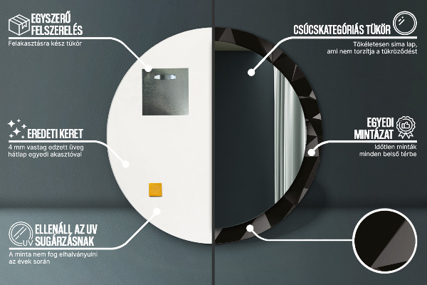 Tiskano ogledalo Abstraktna črna