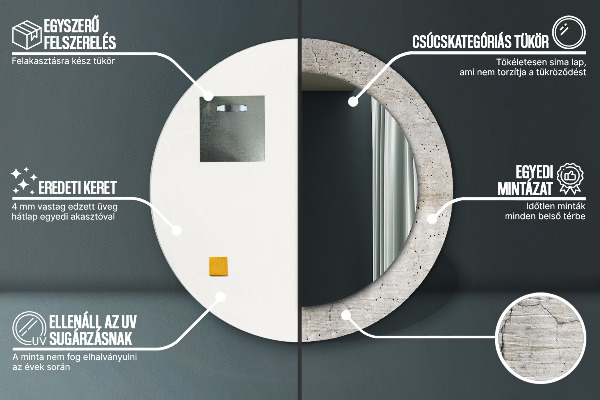 Tiskano ogledalo Sivi beton