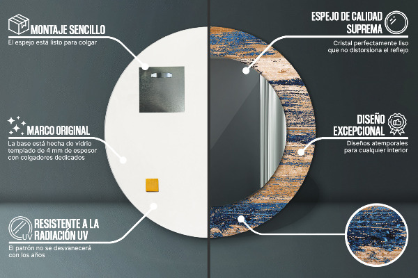 Dekorativno ogledalo Abstraktni les