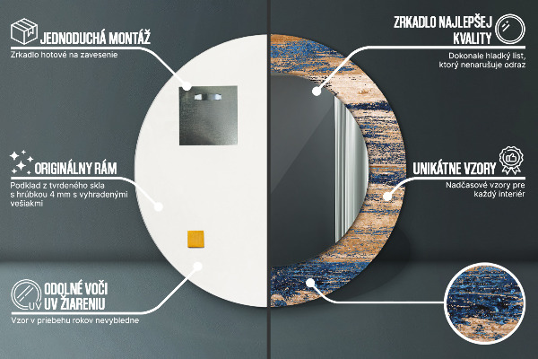 Dekorativno ogledalo Abstraktni les