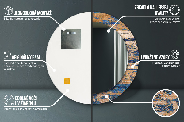 Dekorativno ogledalo Abstraktni les