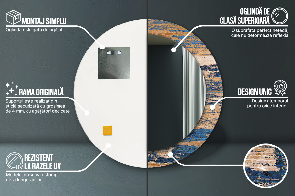 Dekorativno ogledalo Abstraktni les